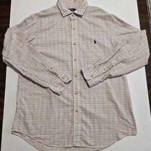 Polo Ralph Lauren Men's XL 100% Cotton Long Sleeve Plaid Button Up Shirt
